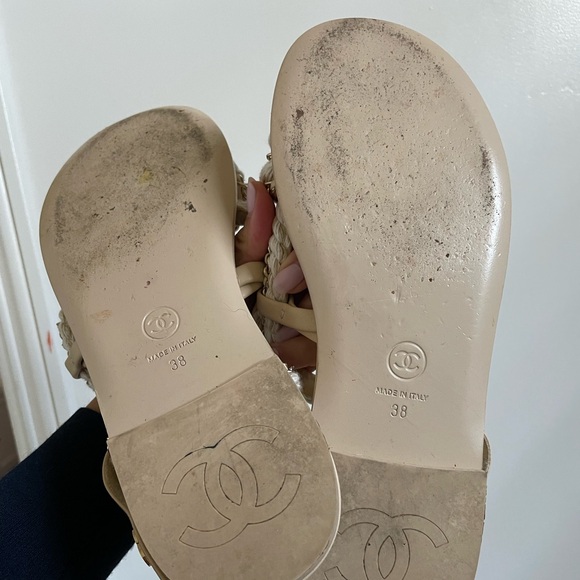 Chanel Chain and cord sandals size 38 7.5/8US - Picture 4 of 9